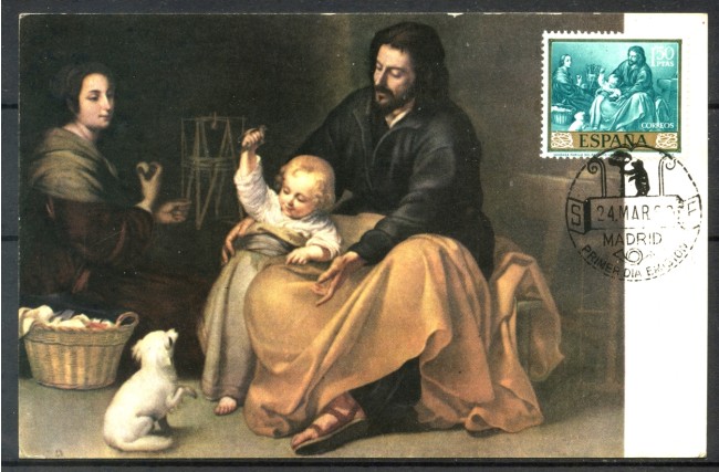 1960 - SPAGNA - LOTTO/38122 - LA SACRA FAMIGLIA - CARTOLINA MAXIMUM