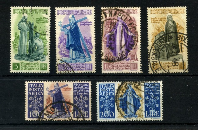 1948 - REPUBBLICA - LOTTO/47415 - SANTA CATERINA 6v. - USATI