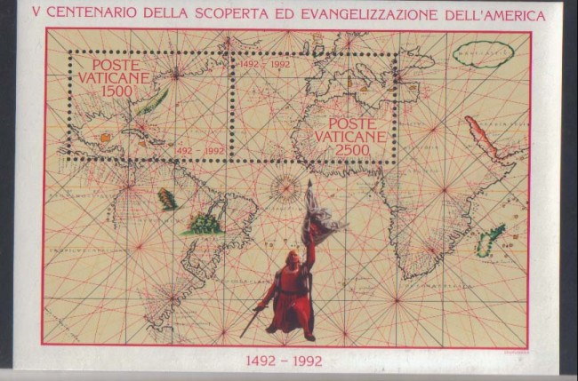 1992 - LOTTO/5784 - VATICANO - SCOPERTA  AMERICA BF.
