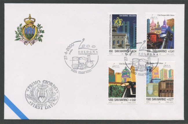 2000 - LOTTO/13587 - SAN MARINO - CITTA' DI BOLOGNA - BUSTA FDC