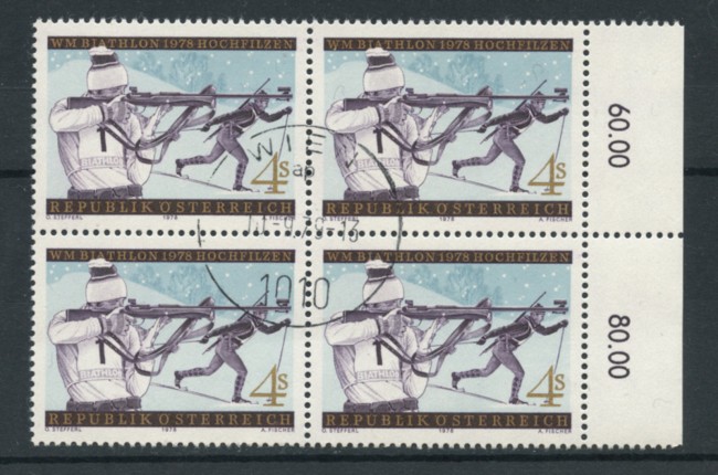 1978 - LOTTO/16392QU - AUSTRIA - BIATHLON - QUARTINA USATA