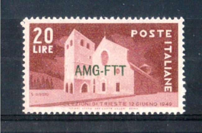1949 - LOTTO/10223N - TRIESTE A - 20 LIRE ELEZIONI DI TRIESTE