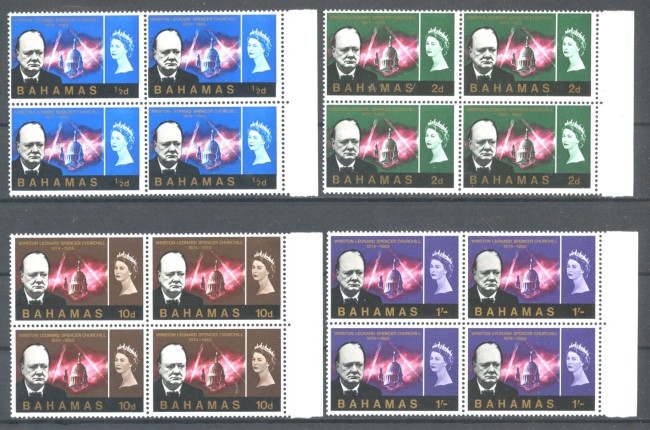 1966 - BAHAMAS - LOTTO/38928 - WINSTON CHURCHILL 4v. - QUARTINE NUOVI