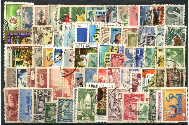 LIBANO - LOTTO/48014 - COLLEZIONE DI 70 FRANCOBOLLI USATI