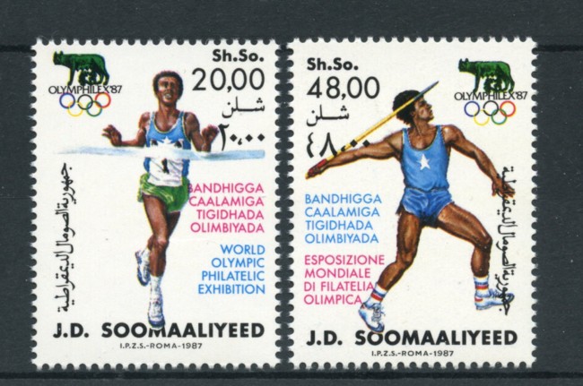 1987 - SOMALIA - LOTTO/19647 - OLIMPHILEX  2v. - NUOVI