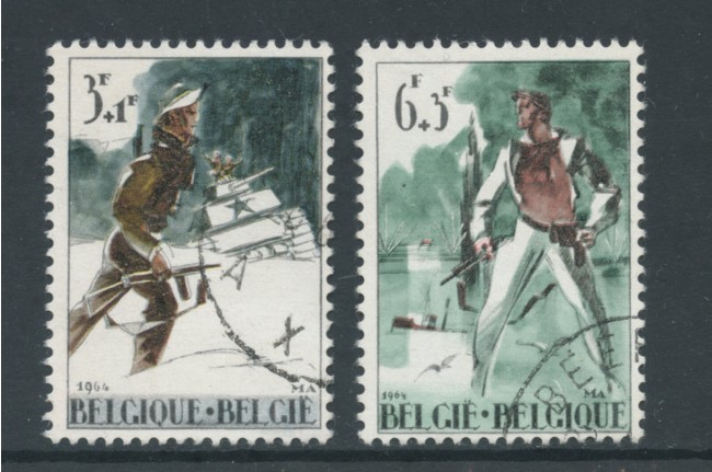 1964 - LOTTO/24392 - BELGIO - RESISTENZA E LIBERAZIONE 2v. - USATI