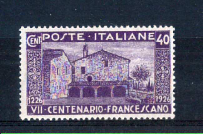 1926 - LOTTO/REG194N - REGNO - 40c. SAN FRANCESCO - NUOVO