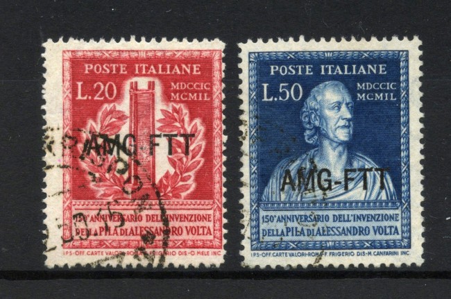 1949 - TRIESTE A - LOTTO/47726 - A.VOLTA INVENZIONE DELLA PILA 2v. - USATI
