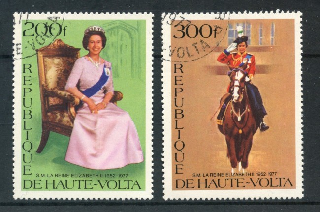 1978 - ALTO VOLTA REPUBBLICA - REGINA ELISABETTA 2 v. - USATI - LOTTO/30004