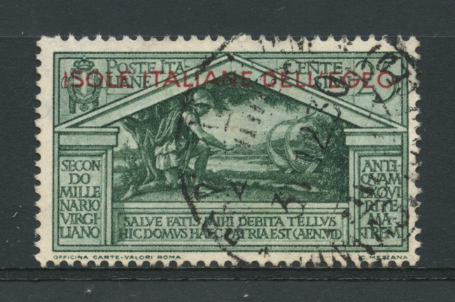 1930 - LOTTO/14075A - EGEO - 25c. VIRGILIO - USATO