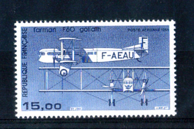 1984 - LOTTO/FRAA57N - FRANCIA - POSTA AEREA  15 Fr. AEREO FARMAN -  NUOVO
