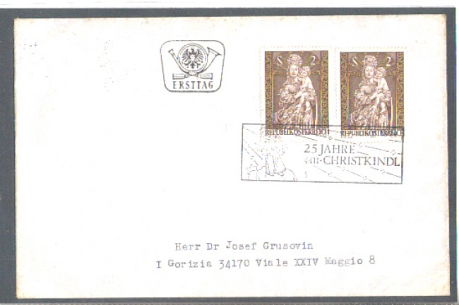 1974 - LBF/4220 - AUSTRIA -  NATALE SU BUSTA ANNULLO CHRISTKINDL