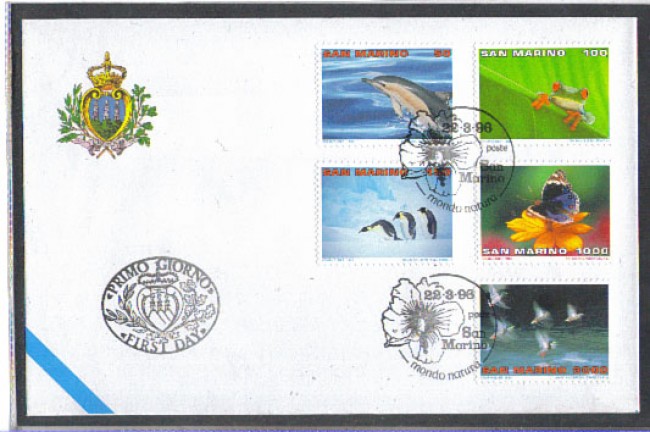 1996 - LOTTO/8164Z - SAN MARINO - MONDO NATURA - FDC