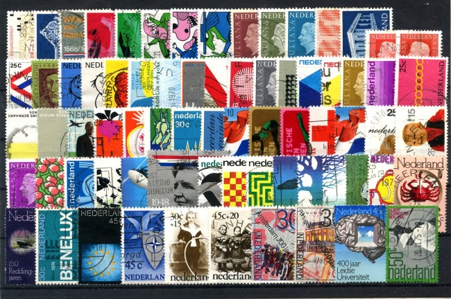 1968/1975 - OLANDA - LOTTO/48394 - COLLEZIONE DI 70 FRANCOBOLLI