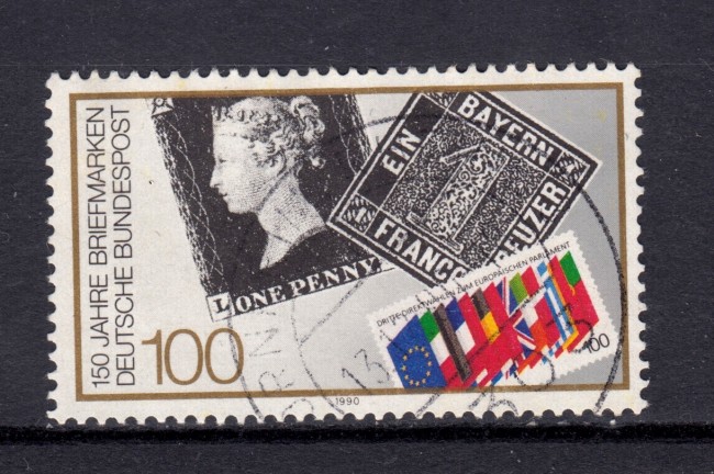 1990 - GERMANIA FEDERALE - 100p. ANNIVERSARIO FRANCOBOLLO - USATO - LOTTO/31287U