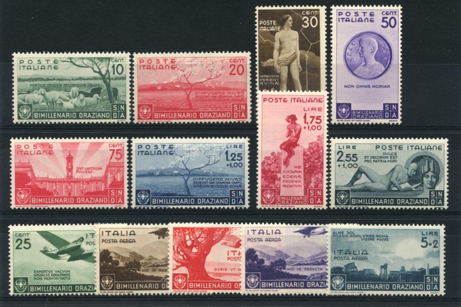 1936 - LOTTO/12758 - REGNO - BIMILLENARIO DI ORAZIO 13v. - NUOVI
