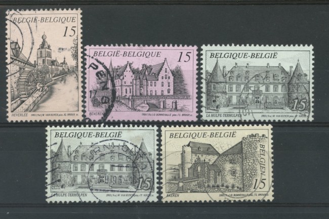 1993 -  LOTTO/16881 - BELGIO - SERIE TURISTICA 5v. - USATI