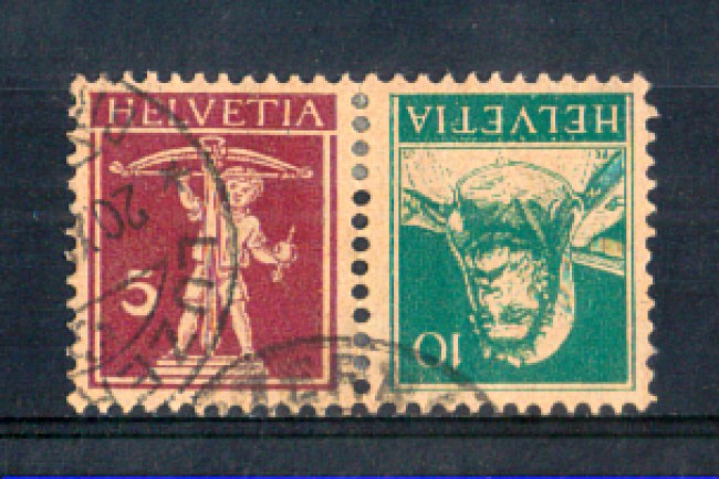 1924/28 - LOTTO/SVIK23U - SVIZZERA - 5+10c. TETE BECHE - USATI