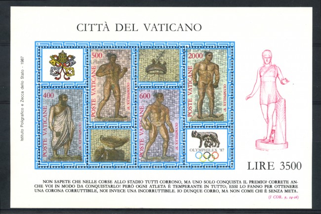 1987 - LOTTO/22166 - OLIMPHILEX  FOGLIETTO - NUOVO