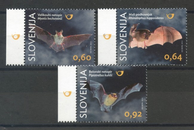 2014 - SLOVENIA - PIPISTRELLI  3v. - NUOVI - LOTTO/34580