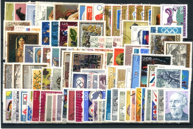 1969/1976 - JUGOSLAVIA - LOTTO/43172 - COLLEZIONE DI 100 FRANCOBOLLI USATI E/O NUOVI 