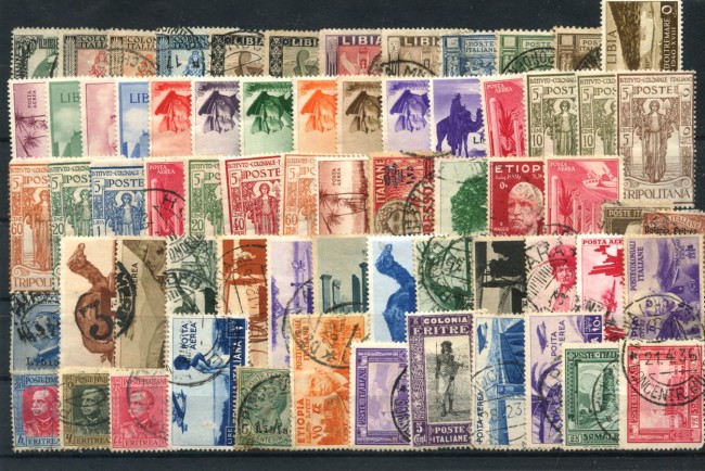 COLONIE ITALIANE - LOTTO/48221 - COLLEZIONE DI 65 FRANCOBOLLI DIFFERENTI USATI