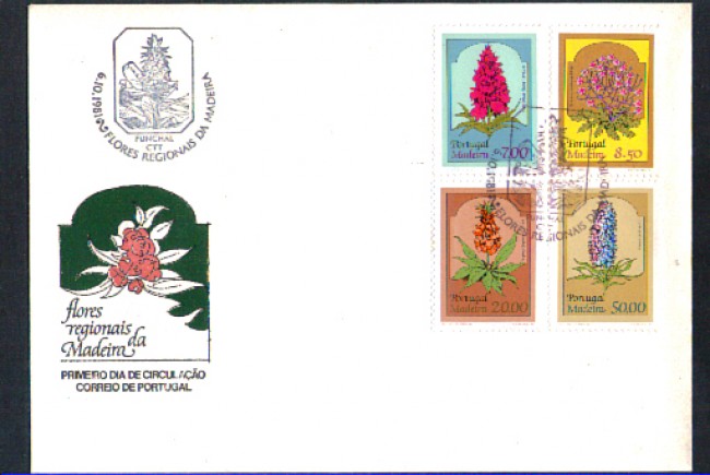 1981 - LBF/4111 - MADEIRA - FLORA LOCALE - BUSTA FDC