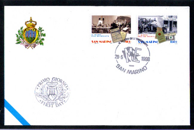 1998 - LOTTO/11243 - SAN MARINO - EMIGRAZIONE - BUSTA FDC