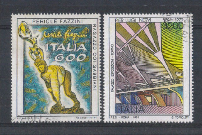 1991 - LOTTO/6968U - REPUBBLICA - PATRIMONIO ARTISTICO - USATO