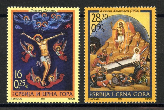 2004 - SERBIA MONTENEGRO - LOTTO/37640 - PASQUA 2v. - NUOVI