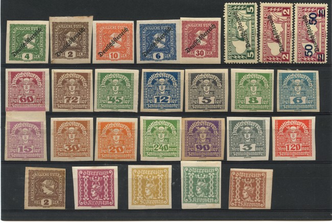 1920 - LOTTO/13364 - AUSTRIA - FRANCOBOLLI PER GIORNALI  27v.- Ling