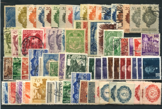LOTTO/14430 - LIECHTENSTEIN - COLLEZIONE DI 85 FRANCOBOLLI.