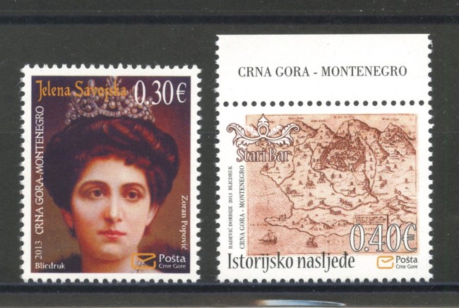 2013 - MONTENEGRO REPUBBLICA - PATRIMONIO STORICO 2v. - NUOVI - LOTTO/34947