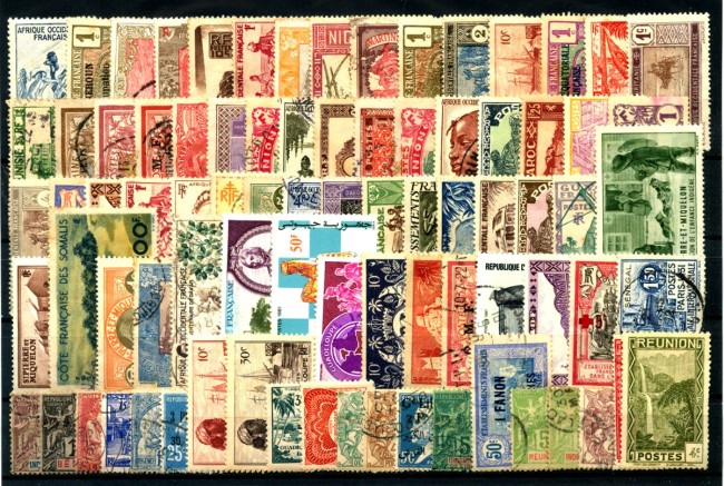 COLONIE FRANCESI - LOTTO/43618 - COLLEZIONE DI 80 FRANCOBOLLI  DIFFERENTI