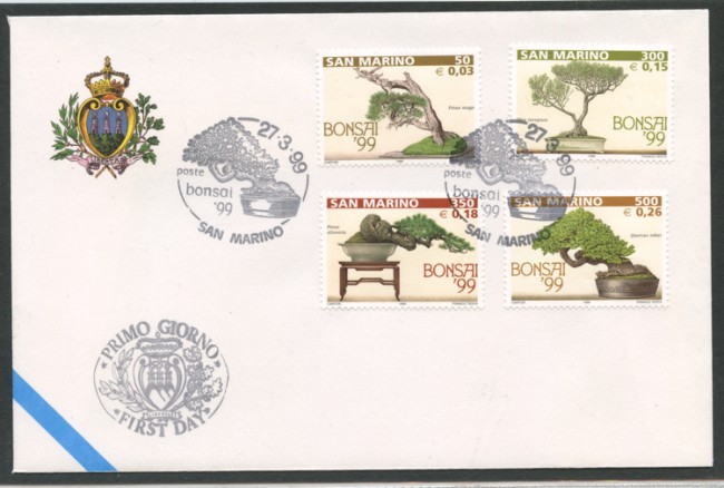 1999 - LOTTO/13496 - SAN MARINO - MOSTRA BONSAI BUSTA FDC