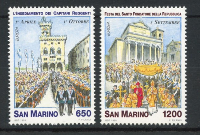 1998 - LOTTO/13596 - SAN MARINO - EUROPA 2v. - NUOVI