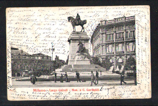 MILANO - 1902 - LBF/1235 - LARGO CAIROLI - VIAGGIATA PER LA SVIZZERA