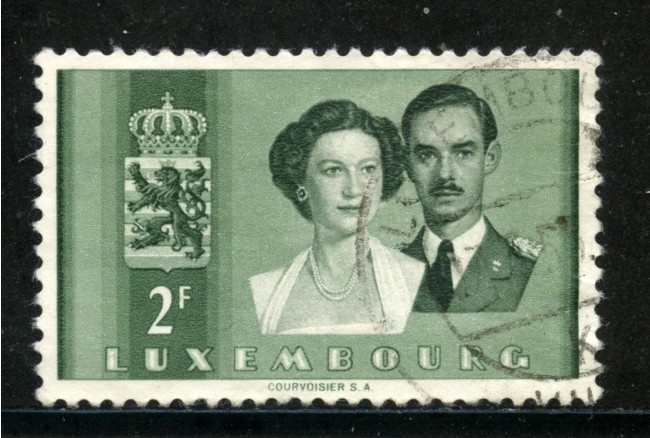 1953 - LUSSEMBURGO - 2 Fr. NOZZE REALI - LOTTO/29942