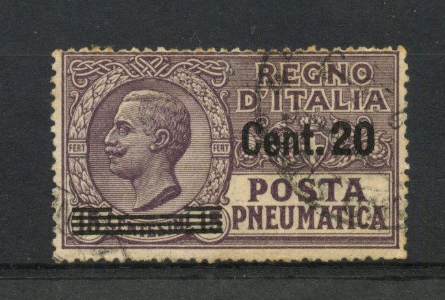 1924/25 - REGNO - LOTTO/48185 - 20 CENT. SU 15 CENT. POSTA PNEUMATICA USATO
