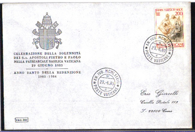 1983 - LBF/3747 - VATICANO - SOLENNITA' DI SAN PIETRO E PAOLO