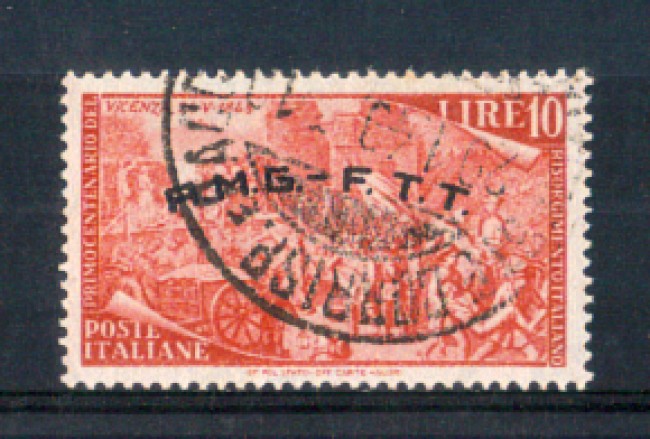 1948 - LOTTO/10200U - TRIESTE A - 10 LIRE RISORGIMENTO USATO