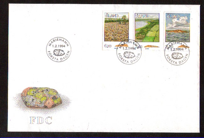 1994 - LOTTO/ALA81FDC - ALAND - ROCCE - BUSTA FDC