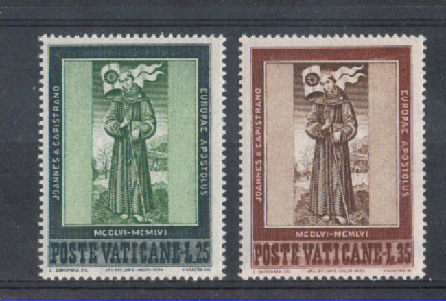 1956 - LOTTO/2042A - VATICANO - S.GIOVANNI DA CAPISTRANO 2v. NUOVI