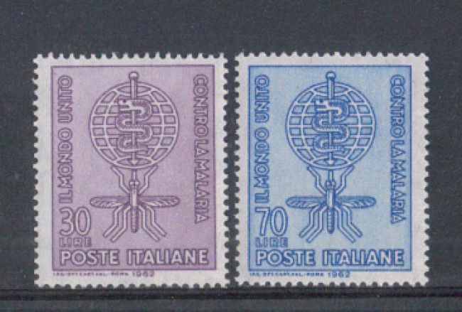 1962 - LOTTO/6406 - REPUBBLICA - LOTTA ALLA MALARIA 2v.