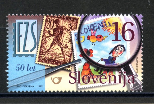 1999 - SLOVENIA - 50° ASSOCIAZIONE FILATELICA - NUOVO - LOTTO/33970