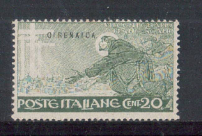 1926 - LOTTO/CIR27L - CIRENAICA - 20c. SAN FRANCESCO - LING.