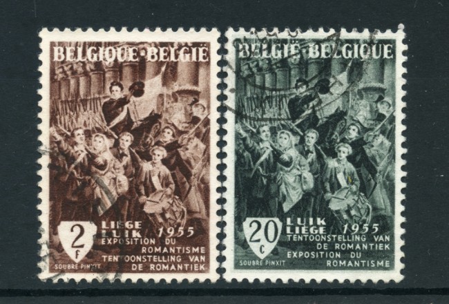 1955 - LOTTO/24366 - BELGIO - MOSTRA ROMANTICISMO 2v. USATI