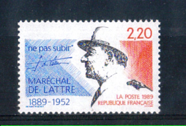 1989 - LOTTO/FRA2604N - FRANCIA - MARESCIALLO  DE LATTRE DE TASSIGNY - NUOVO