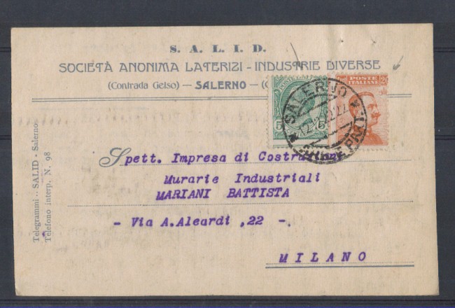 1922 - LOTTO/506 - SALERNO - DENT. SPOSTATE