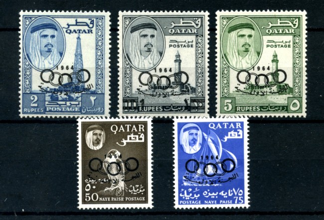 1964 - QATAR - LOTTO/19720N - OLIMPIADI DI TOKIO  5v. - NUOVI